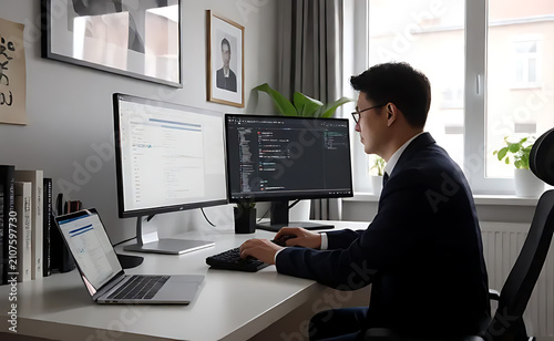 Accountant working remotely