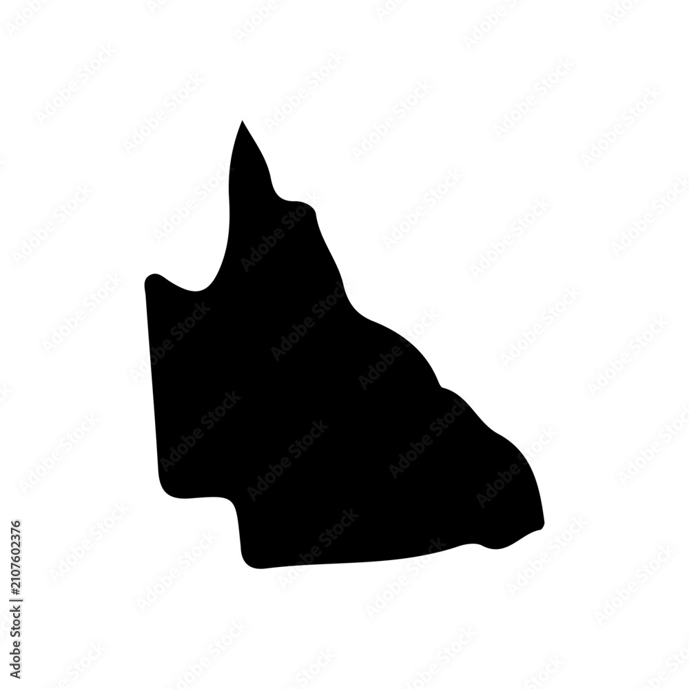 Obraz premium Queensland map icon Australia logo design illustration