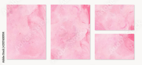 Foto Multipurpose card abstract pink watercolor background