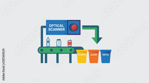 Multi-Material Recycling Sorting Technology Optical Scanner