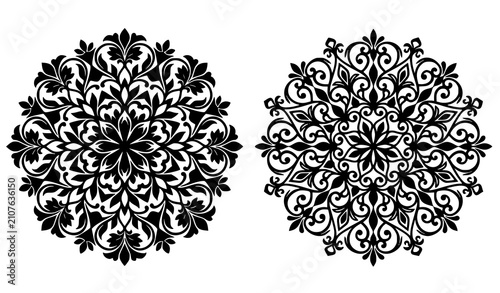 Creative Mandala Silhouette Vector Icon Collection