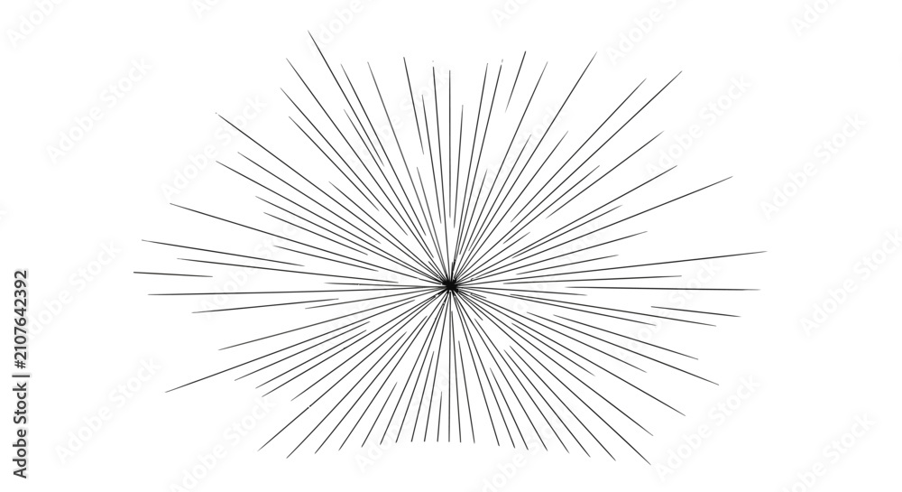 Obraz premium Abstract Starburst Bursting Outward from Center Point