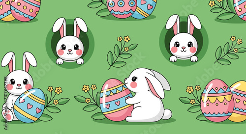 Fotografía Whimsical vector illustration featuring a cute storybook animal character with colorful spring flowers and botanical elements on a white background for nursery art