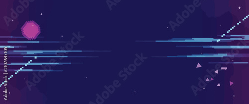 Cinematic Technology Banner Wide Cyber Background Futuristic Digital Network Data Stream Vector