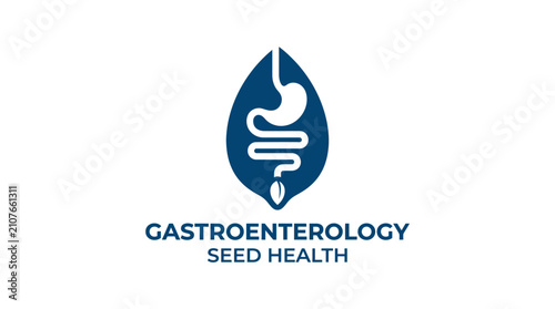 Medical logo for gastroenterology featuring digestive system organs.