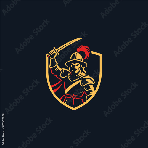 Canvastavla Conquistador Man Logo