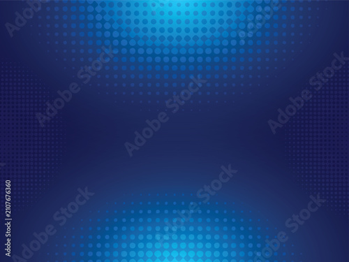 Abstract Blue Technology Background with Halftone Dot Pattern and Gradient Corporate Design