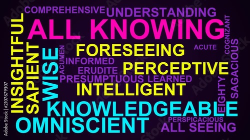 All Knowing Word Cloud
