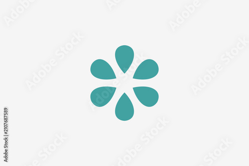 rotating round water drop modern logo