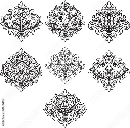 vector set of ornamental elements