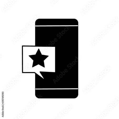 customer rating feedback in phone illustration silhouette.eps