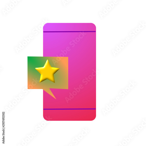 customer rating feedback in phone illustration.eps