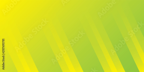 Photography Abstract modern background featuring slanted geometric diagonal stripes in a vibrant color gradient shifting from bright yellow and lime green to fresh leaf green tones