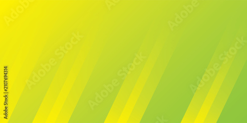 Canvastavla Abstract modern background featuring slanted geometric diagonal stripes in a vibrant color gradient shifting from bright yellow and lime green to fresh leaf green tones