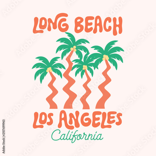 Photography california los angeles palm tree for t-shirt, surf and surfing in Los Angeles