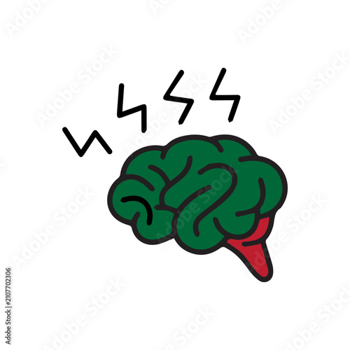 Stressed Brain Illustration