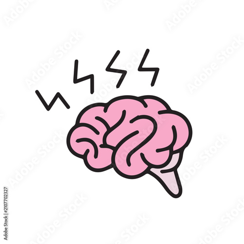 Stressed Brain Illustration