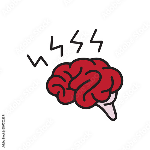 Stressed Brain Illustration