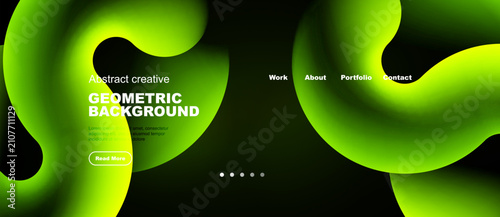 Abstract green design. Geom...