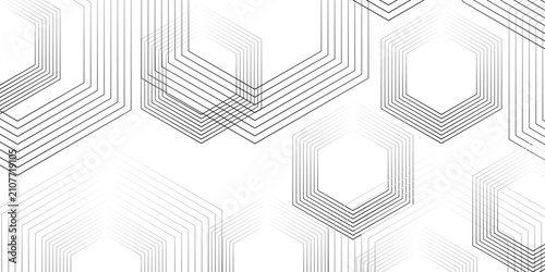 Obraz na plátne Abstract slash thin diagonal fabric parallel stripe black and white transparent line background