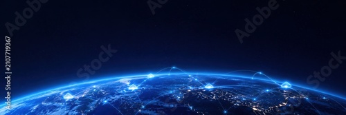 Global Cloud Computing Network over Earth Horizon with Digital Data Connections