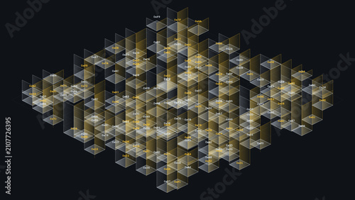 Fotografía Isometric Crypto Ledger Blockchain Tech Background
