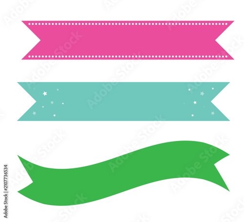 Collection of vibrant festive banners and ribbons, ideal vector graphic design elements for celebrations, marketing, and decorative accents