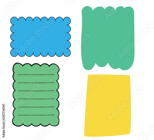 A vibrant collection of colorful graphic notes and playful sticker elements, perfect for creative design projects, digital organization, and adding a cheerful aesthetic
