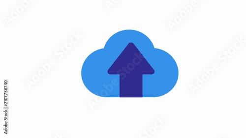 Cloud Data Upload Animation Icon