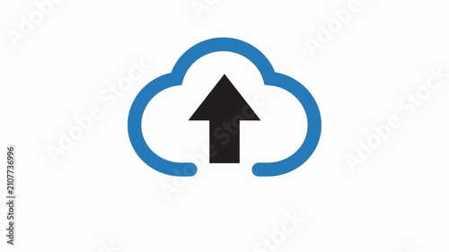 Cloud Data Upload Animation Icon