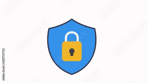 Cyber Security Shield Animation Icon