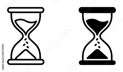 Hourglass Icons, Time Measurement Symbols, Sand Timer Graphics, Classic Timepiece Vector Set
