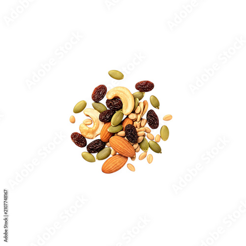 Nutritious mixed nuts dried fruits energy as asset