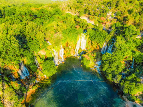 Quadro su tela Kravice waterfall on the Trebizat River in Bosnia and Herzegovina