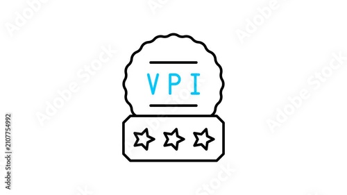 VIP badge animated video icon