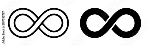 Fotografie Infinity Symbol Vector Icons, Endless Loop Graphics, Forever Concept, Limitless