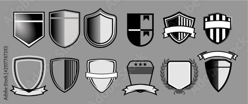 Vintage Heraldic Shield and Crest Emblem Collection