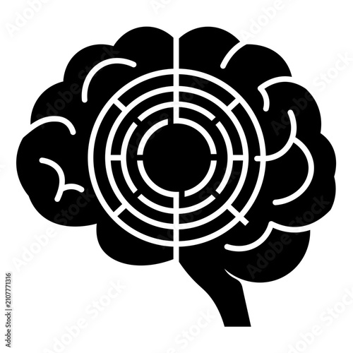 AI Brain Target Focus Deep Learning Icon