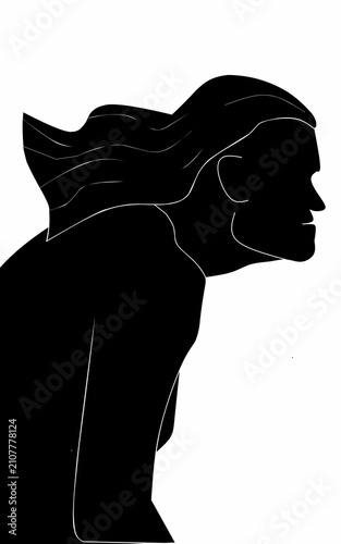 silhouette of a man
