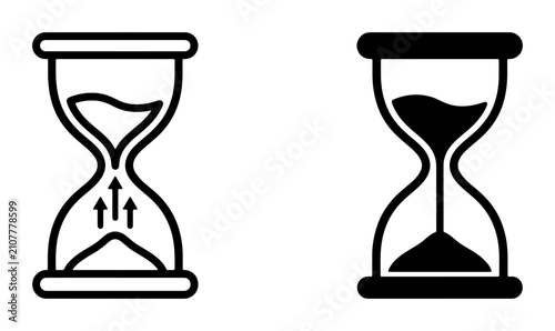 Hourglass Icons, Sand Timer Symbols, Time Management Concepts, Countdown Clock Graphics, Vintage Timepiece Illustrations
