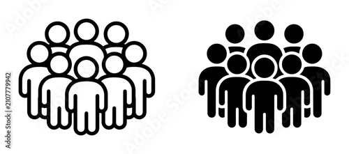 Group of People Icons, Crowd Silhouettes, Community Symbols, Teamwork Graphics, Social Gathering Vector Art