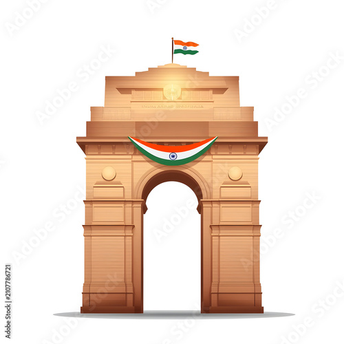 India Gate Patriotic Illustration