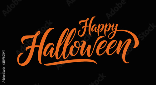 Vibrant flat vector illustration for Halloween featuring orange jack-o-lantern pumpkins, black bats, friendly ghosts, and a spooky haunted house silhouette for seasonal holiday decor.