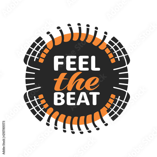 Vibrant Music Inspired Graphic with Bold Typography and Abstract Design