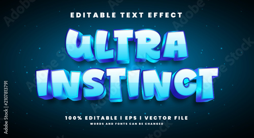 Quadro su tela Editable ultra instinct text effects, modern colors