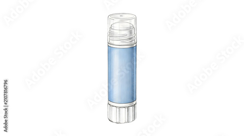 Paper Glue sketch isolated PNG on white background