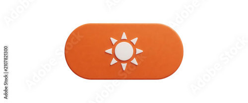 Orange Sun Icon Transparent Background