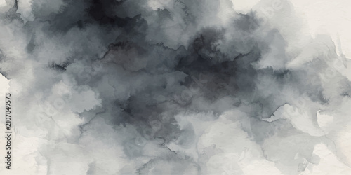Photography Dramatic Blue Sky with White Clouds and Dark Storm Smoke Creating an Abstract Cl