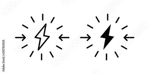Cuadro en lienzo Conflict icon in black and white style