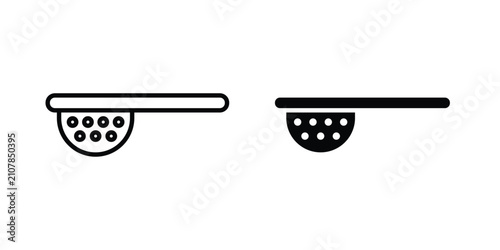 Quadro su tela sieve icon in black and white style